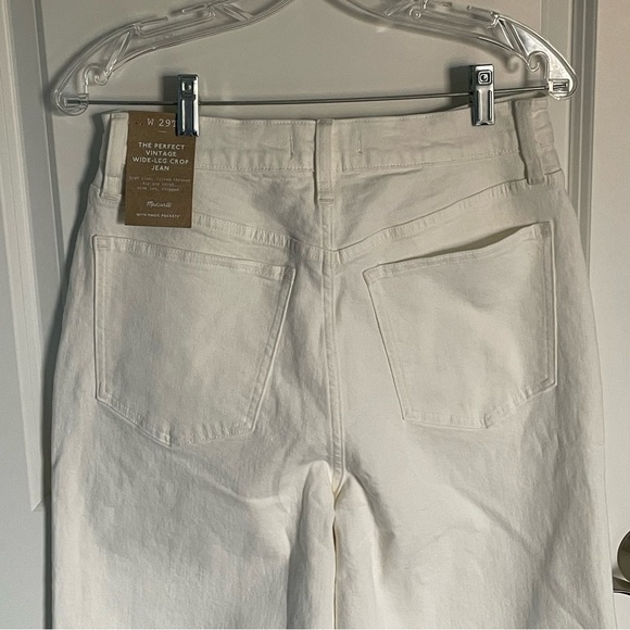 New! The Tall Perfect Vintage Wide-Leg Crop Jean in Tile White 18906 - Picture 9 of 16